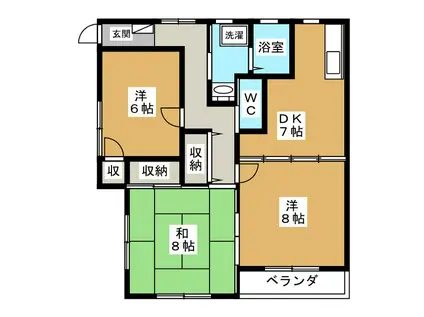 セエ・モア本郷(3DK/2階)の間取り写真