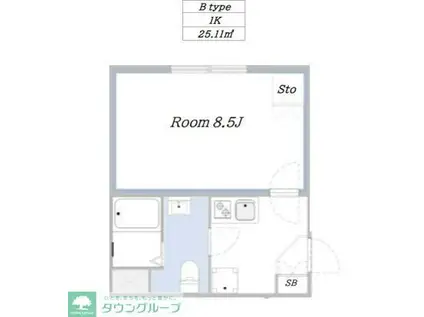 防音マンション プロス千歳烏山 らしくらす(1K/3階)の間取り写真