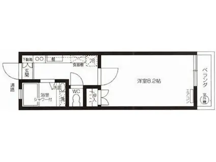 サンハイツ(1K/2階)の間取り写真