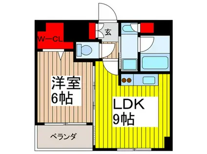 ソアラノーム北浦和(1LDK/1階)の間取り写真