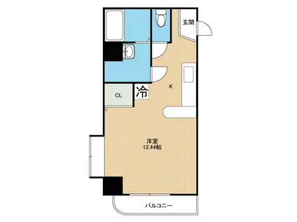 SERES長嶺(ワンルーム/3階)の間取り写真