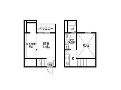 LUMIEREIV(ワンルーム/2階)の間取り写真