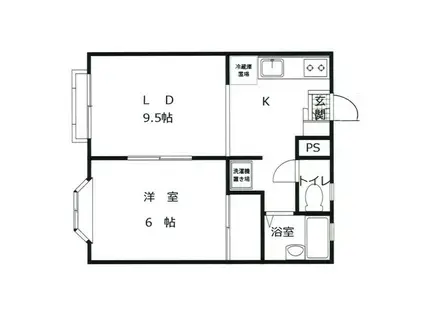 メゾン・クリァション(1LDK/2階)の間取り写真