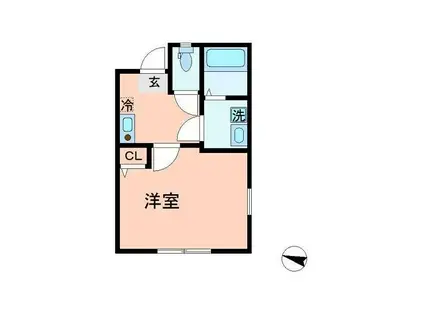 ポモドーロ池上(1K/2階)の間取り写真