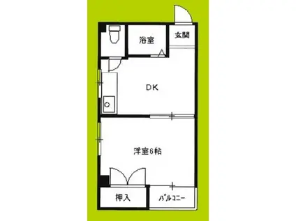 メゾンド平野北(1DK/5階)の間取り写真