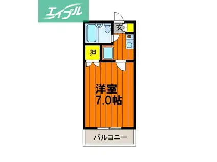 エスペーロ伊島(1K/1階)の間取り写真