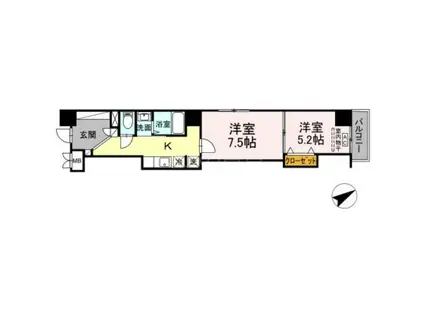 レジデンス大森(2K/3階)の間取り写真