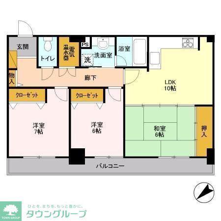 オーシャンビュー壱番館(3LDK/13階)の間取り写真