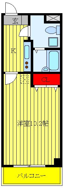 アスティア3番館(1K/3階)の間取り写真