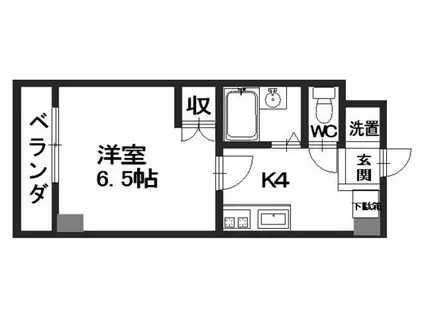 第2植野ビル(1K/5階)の間取り写真