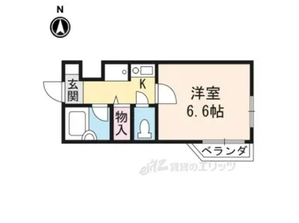 エリッツ9(1K/5階)の間取り写真