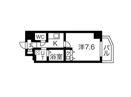 ファーストフィオーレ大阪ウエスト(1K/6階)の間取り写真