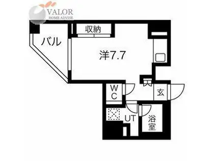 スパシエ蒲田グランドタワー(ワンルーム/8階)の間取り写真