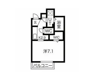 GRAND-JETEグランージュテ(1K/1階)の間取り写真