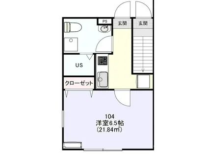 STAGE高尾(1K/1階)の間取り写真