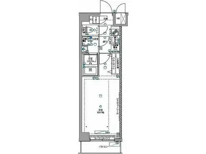 パティーナ蒲田南(1K/2階)の間取り写真