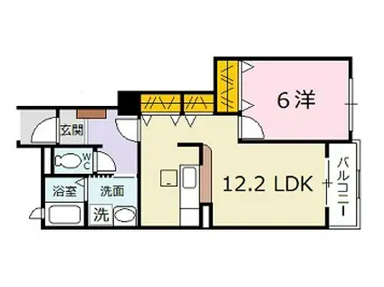 サニ-レジデンスFII(1LDK/1階)の間取り写真