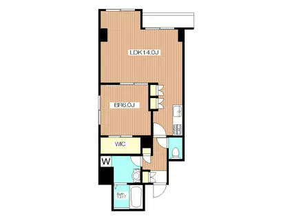 フリー 2018年竣工 APRILE渋谷本町 QZ(1LDK/4階)の間取り写真