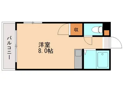 ビラコーポ和白(ワンルーム/4階)の間取り写真