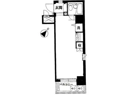 日興パレス伊勢佐木町北パートII(ワンルーム/6階)の間取り写真