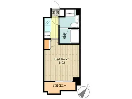 ベルファース立川(1K/7階)の間取り写真