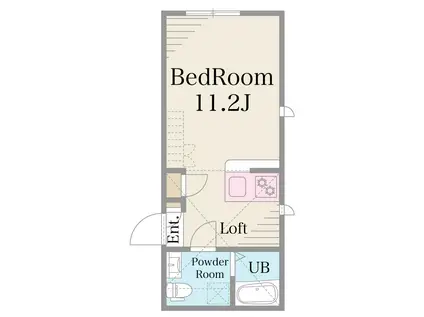 PRIMA城北中央公園(ワンルーム/1階)の間取り写真