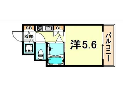 パインテール御影(1K/2階)の間取り写真