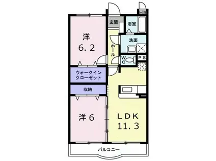 シェーネ・F(2LDK/3階)の間取り写真