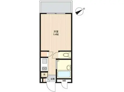 美和プラザ高井戸(ワンルーム/3階)の間取り写真