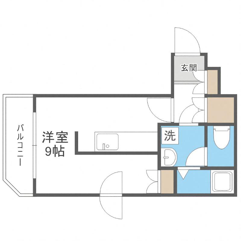ΑNEXT澄川(1K/1階)の間取り写真