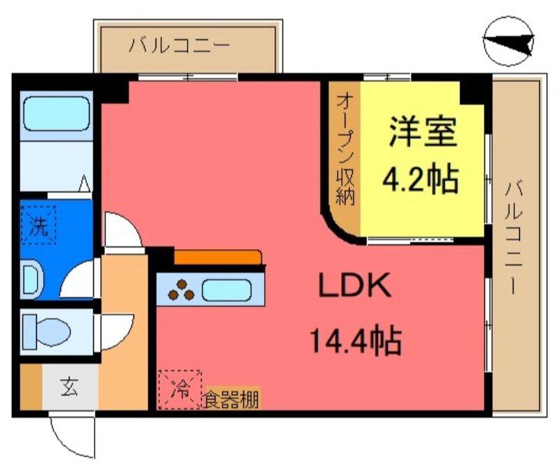 ISM新小岩(1LDK/1階)の間取り写真
