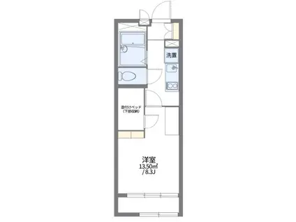 レオパレスフォーブル21A(1K/1階)の間取り写真