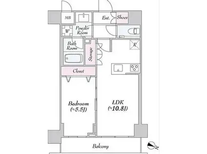 アーバンリンク護国寺(1LDK/3階)の間取り写真