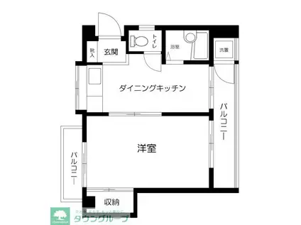 グレイス西落合(1DK/3階)の間取り写真