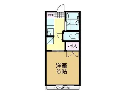 らんがく1番館(1K/1階)の間取り写真