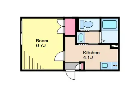 LA MER ラメール(1K/1階)の間取り写真