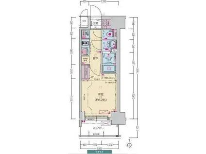 プレサンス堺筋本町ディスティニー(1K/5階)の間取り写真