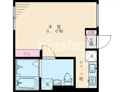 GRAND SOLEIL(1K/4階)の間取り写真