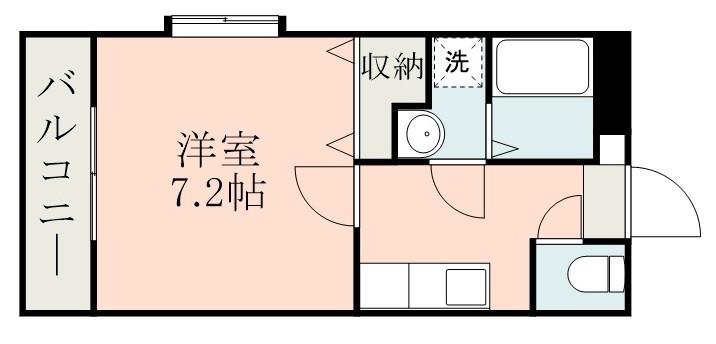プレステージ(1K/3階)の間取り写真