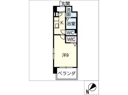 K SMART HISAI(1K/5階)の間取り写真