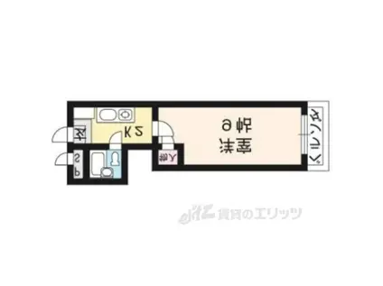 フローラル出水(2K/1階)の間取り写真