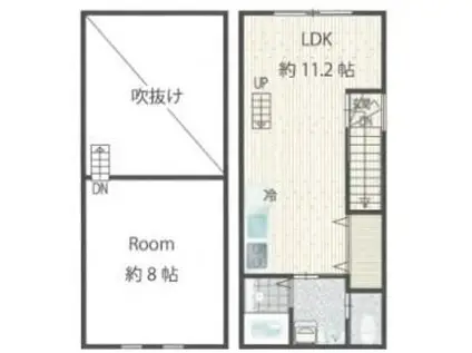 世田谷セントラル(1LDK/2階)の間取り写真