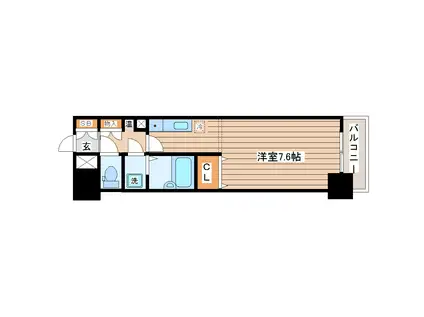 ダイアパレスグランテージ中央(1K/2階)の間取り写真