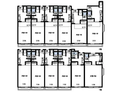 上福岡Sコーポラス(1K/1階)の間取り写真