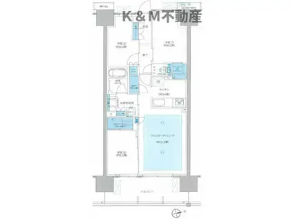 オハナ柏たなかパークフロント(3LDK/11階)の間取り写真