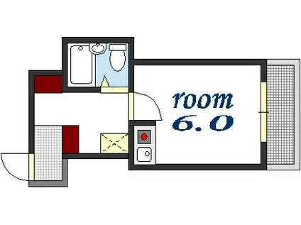 BAUHAUS小町(ワンルーム/4階)の間取り写真
