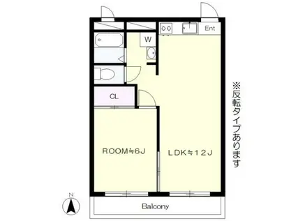BOUGAKUマンション(1LDK/3階)の間取り写真
