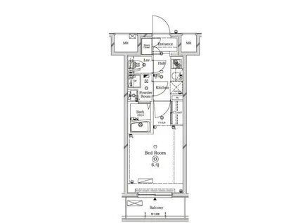 ラフィスタ川崎II(1K/7階)の間取り写真