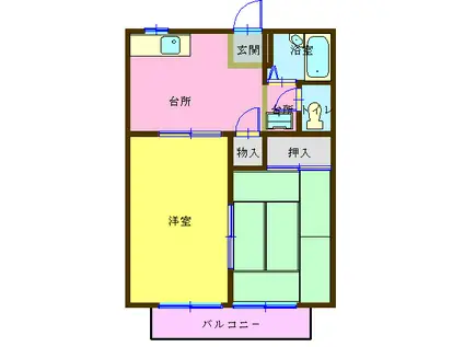 関門ハイツ(2DK/2階)の間取り写真