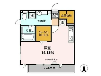 フェリーチェ(ワンルーム/3階)の間取り写真